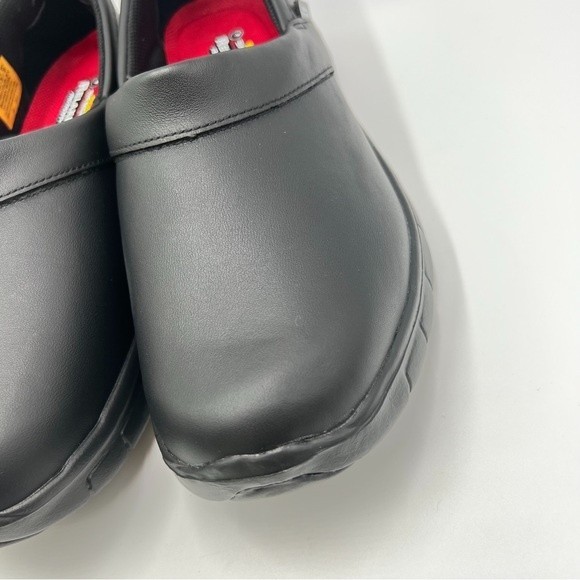 Skechers Womens Size 9.5 76542 Bernal SR Relaxed Fit Black Leather Work Shoes - Picture 6 of 13